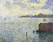 Theo Van Rysselberghe Sailboats and Estuary oil painting